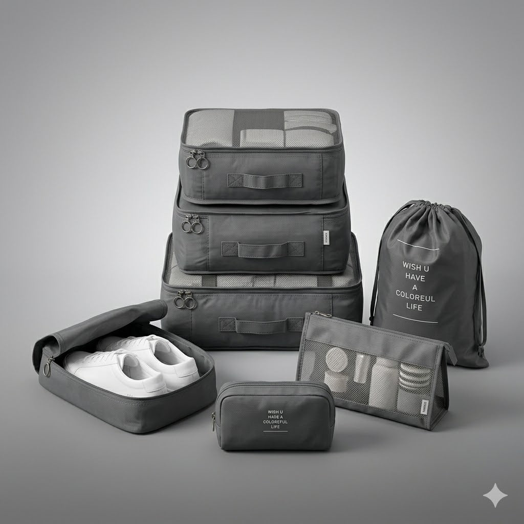 TripCubes — Kit Organisateurs de Voyage 8 pièces