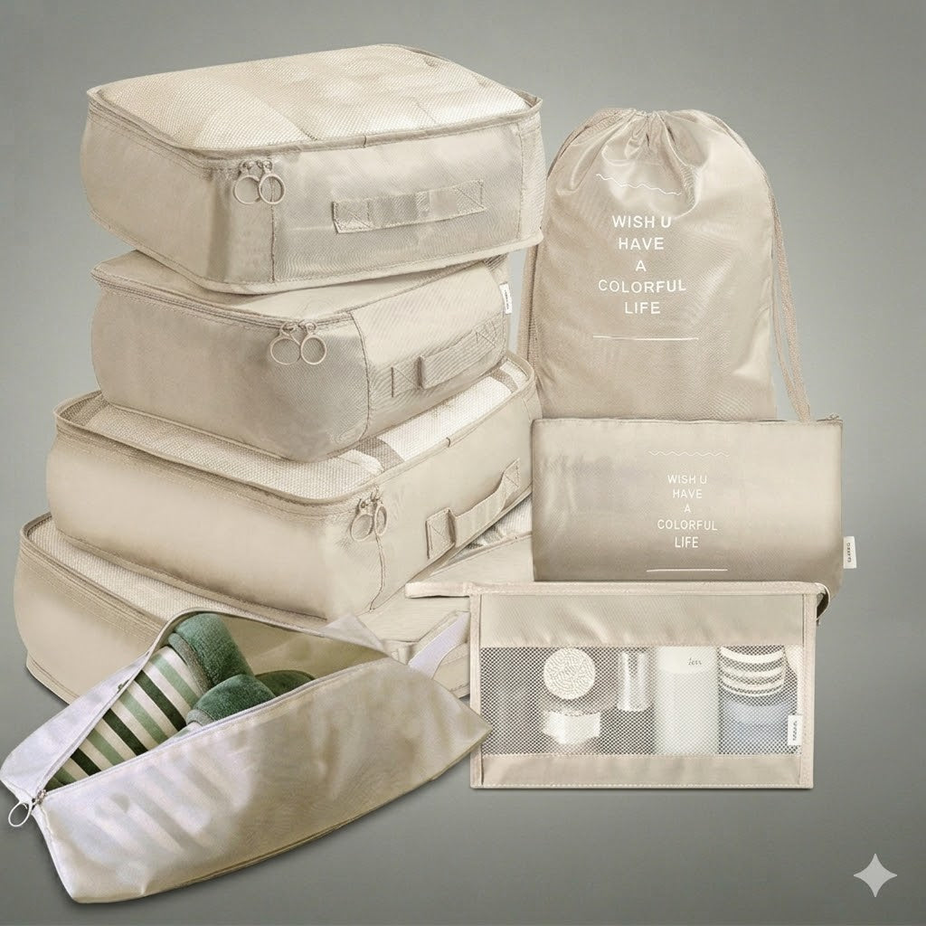 TripCubes — Kit Organisateurs de Voyage 8 pièces