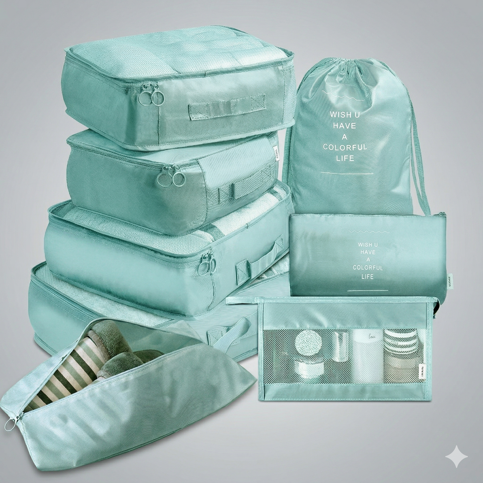 TripCubes — Kit Organisateurs de Voyage 8 pièces