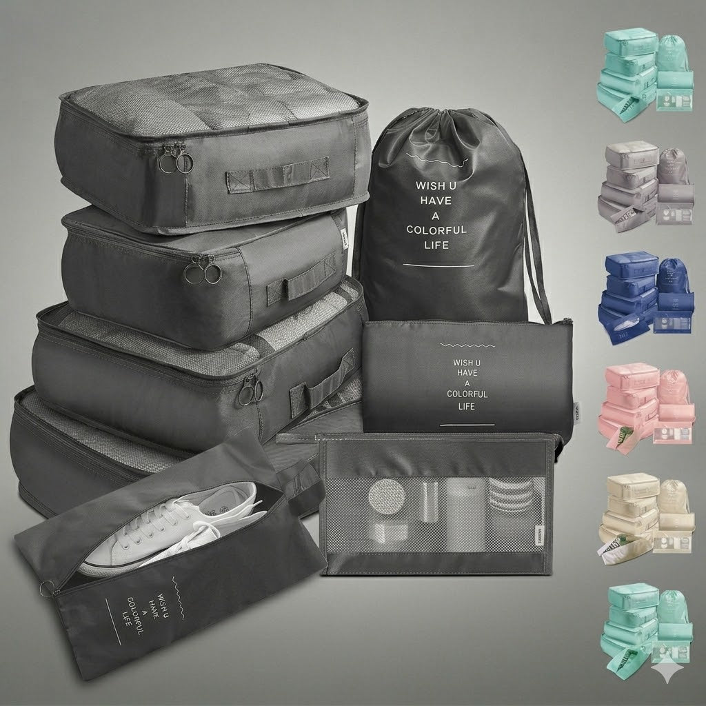TripCubes — Kit Organisateurs de Voyage 8 pièces