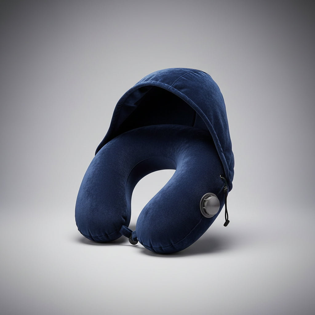 TripPillow — Oreiller Gonflable de Voyage avec Capuche
